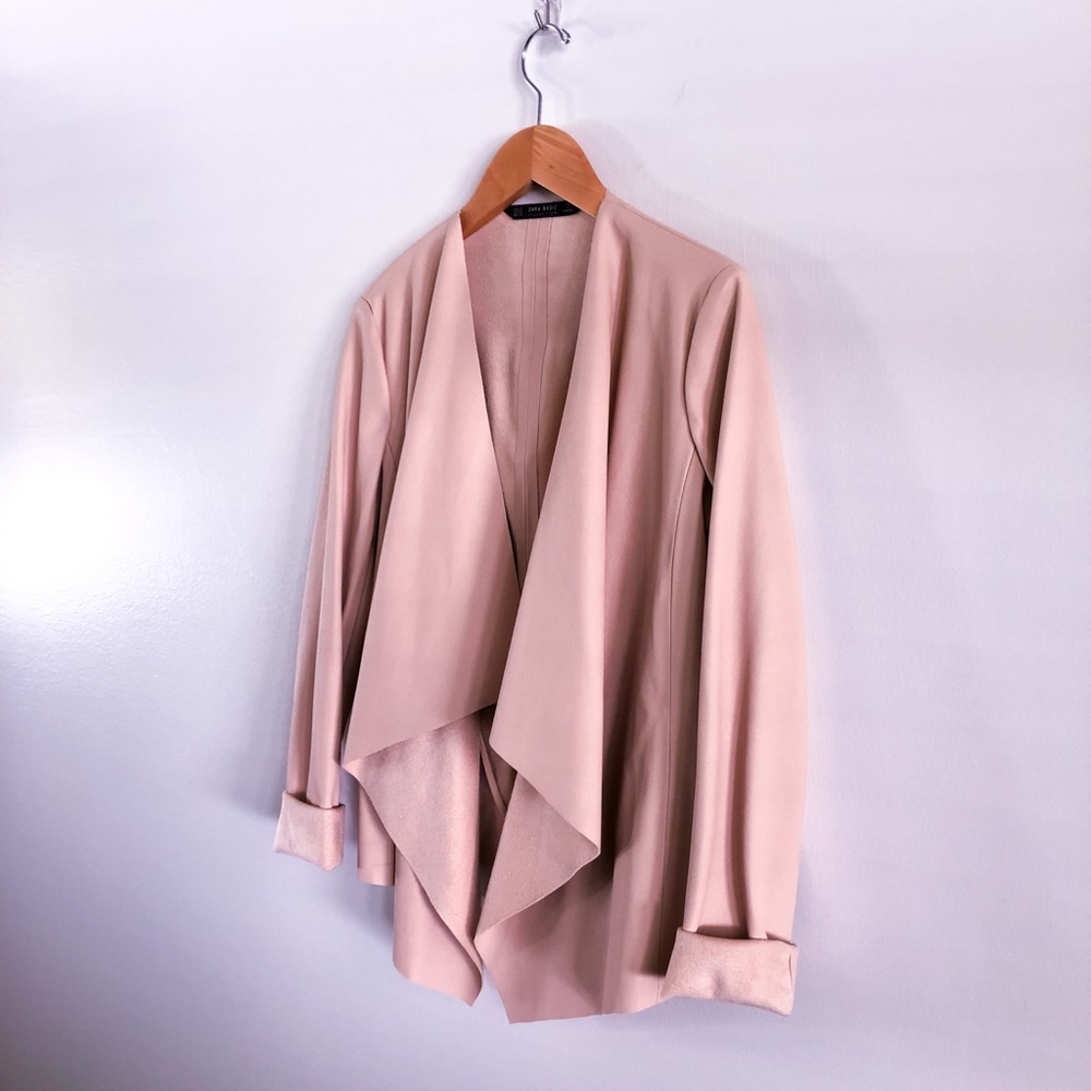 Faux Leather Blazer